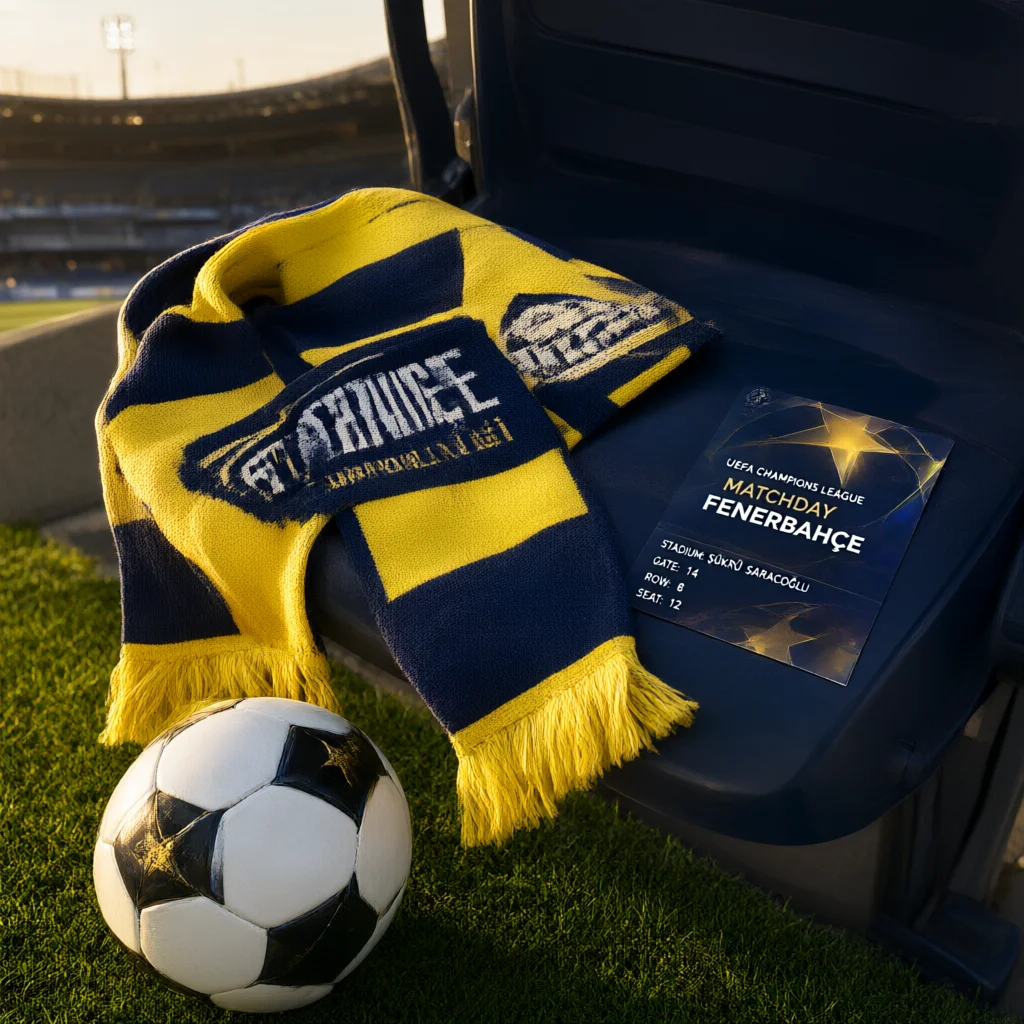 Fenerbahçe atkısı bileti ve top altın saatte stadyumda