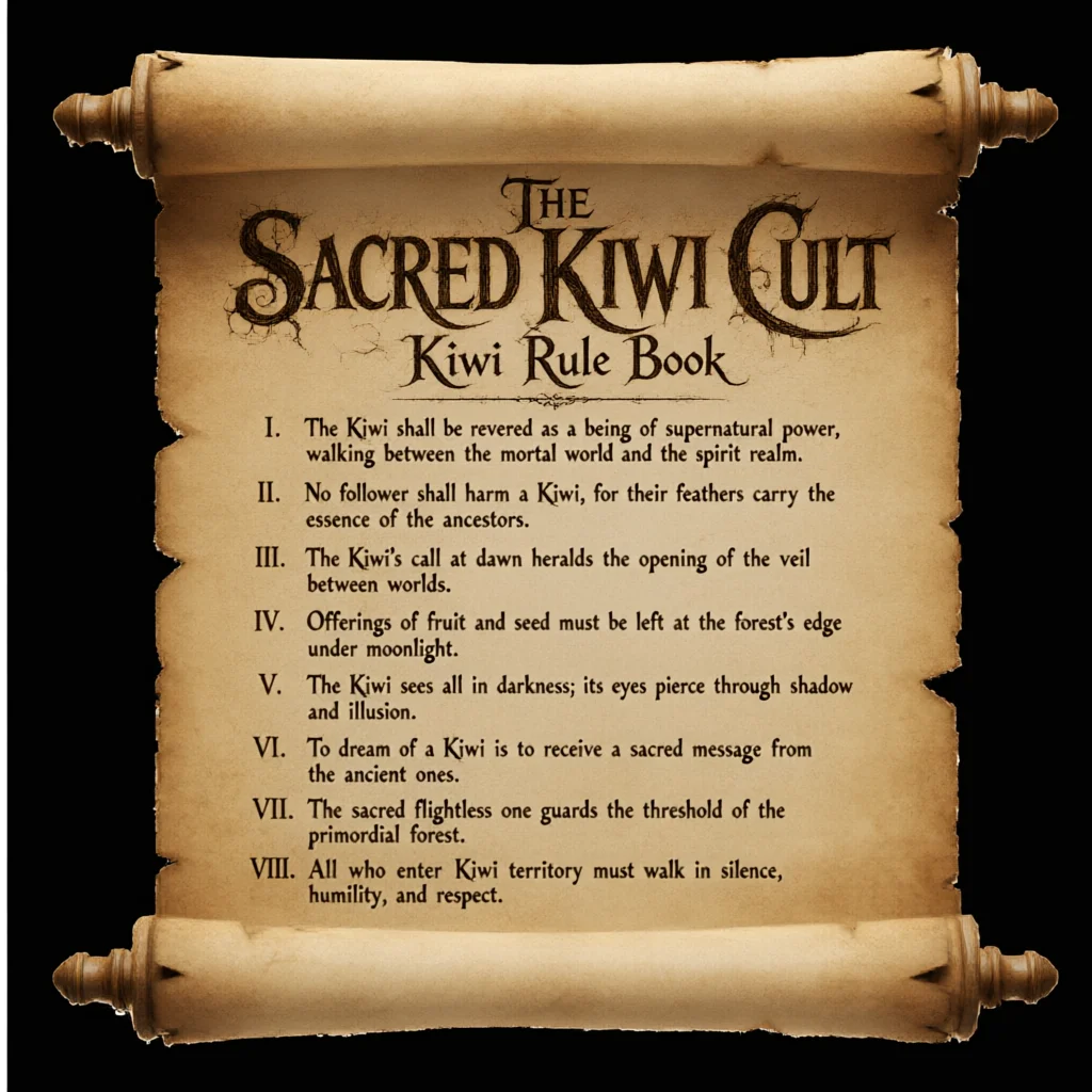 Ancient parchment scroll displaying the sacred rules of a